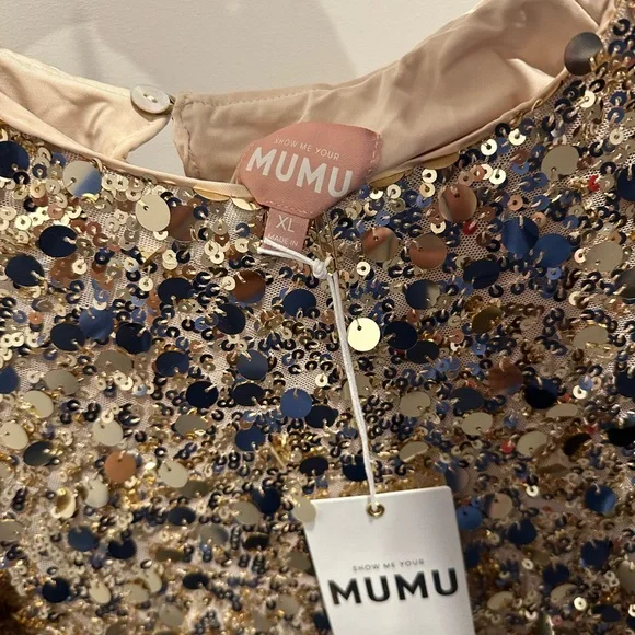 Show Me Your Mumu Madison Sequin Gold Minj Dress - Picture 5 of 5